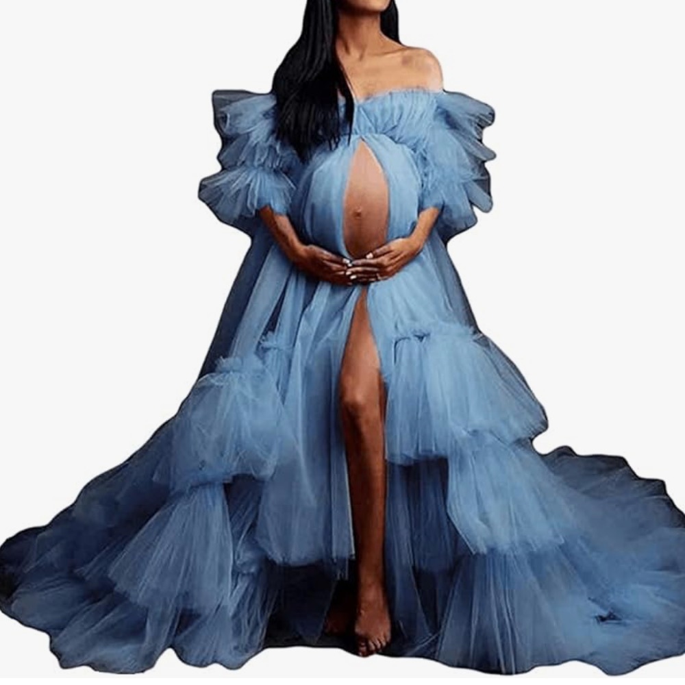 Blue Maternity Dress
